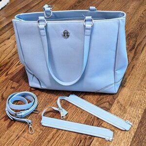 Michelle Tote Large in Denim & Silver